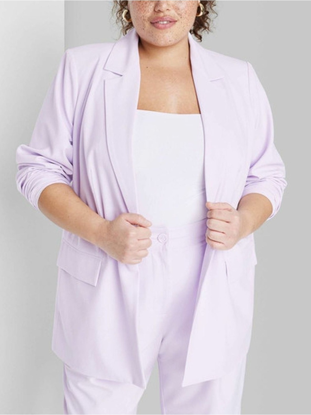 NWT Wild Fable Women's Oversized Blazer pastel lavender Sz XXL